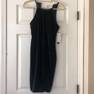 Green Velvet Sparkle Dress